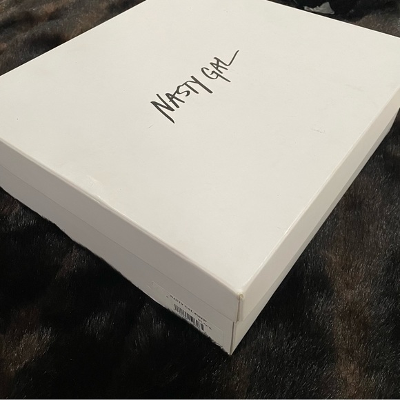 Lace up Nasty Gal High Thigh Black Boots - Picture 3 of 6